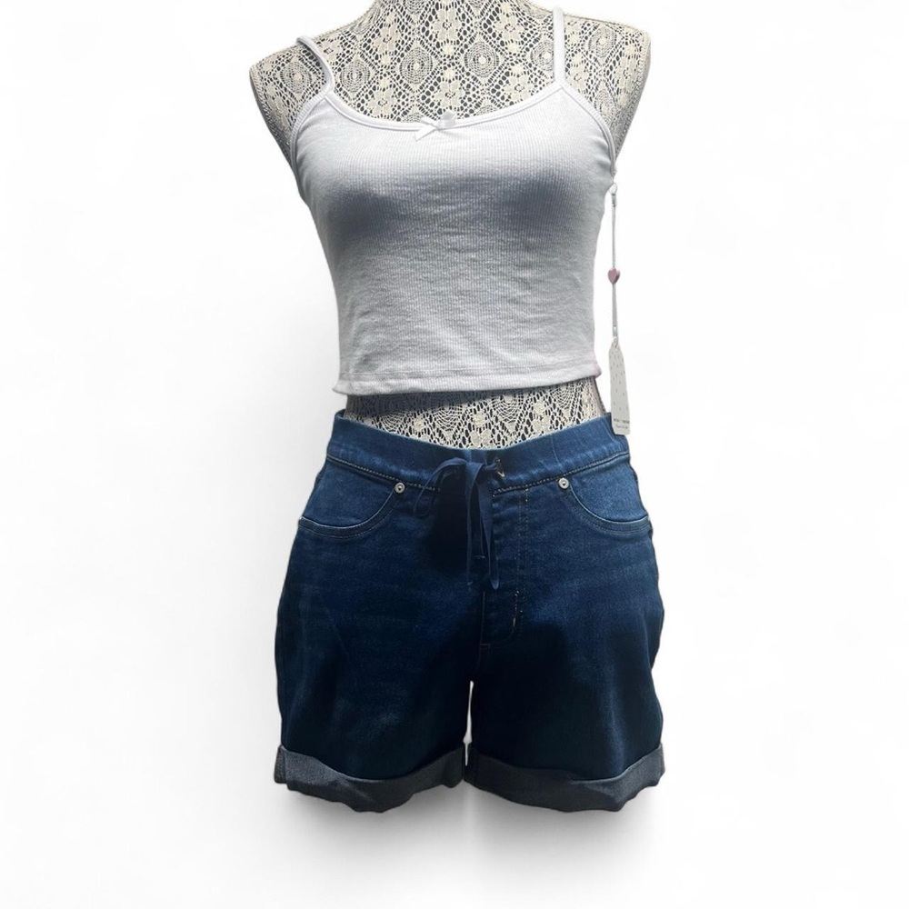 Just Be Dark Blue Jean Shorts